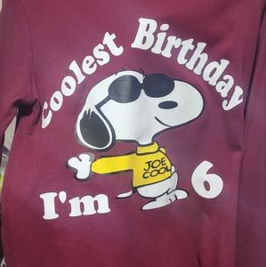 Snoopy kids birthday long sleeve tshirt